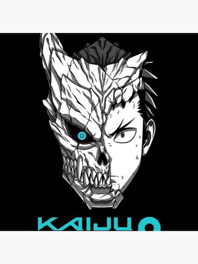 Alternative view of Kaiju No. 8 Kafka Hibino Half Kaiju Face Throw Pillow