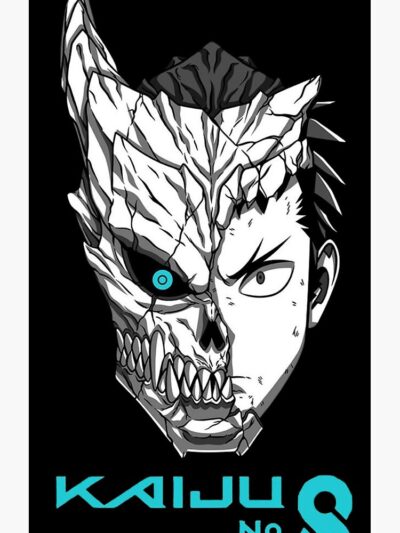 Alternative view of Kaiju No. 8 Kafka Hibino Half Kaiju Face Shower Curtain