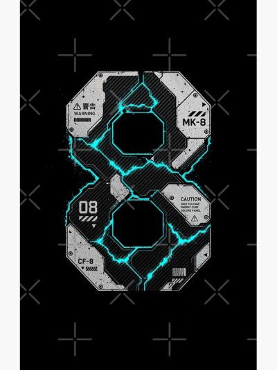 Alternative view of Kaiju No. 8 Industrial Number Eight Techwear Shower Curtain