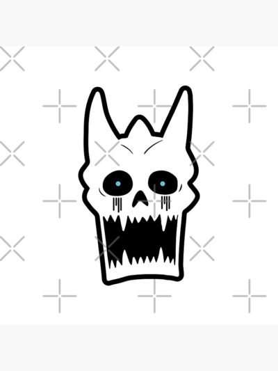 Alternative view of Kaiju 8 Chibi Monster Face Tapestry