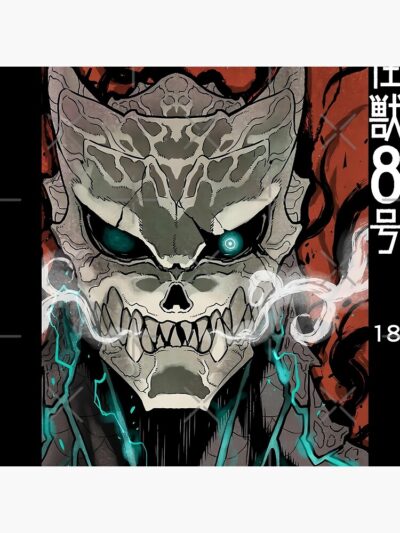 Alternative view of Kaiju No. 8 Scary Face Of Monsters 99 Eights 0 Tapestry