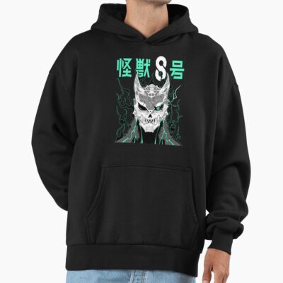 Alternative view of Kaiju No.8 Kafka Hibino Face Hoodie