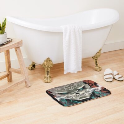 Alternative view of Kaiju No. 8 Scary Face Of Monsters 99 Eights 0 Bath Mat