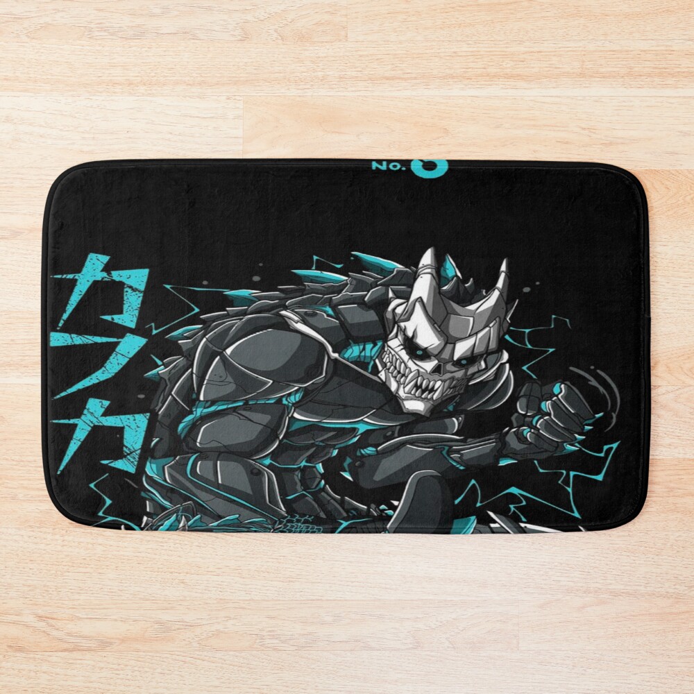 Full Body Kaiju No 8 Action Graphic Kafka Hibino Bath Mat