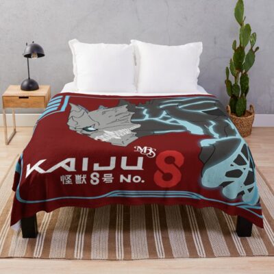 Anime Kaiju 8 Silhouette Design Throw Blanket