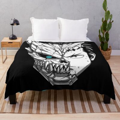 Kaiju No. 8 Kafka Hibino Half Kaiju Face Throw Blanket