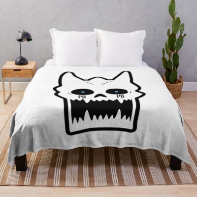 Kaiju 8 Chibi Monster Face Throw Blanket