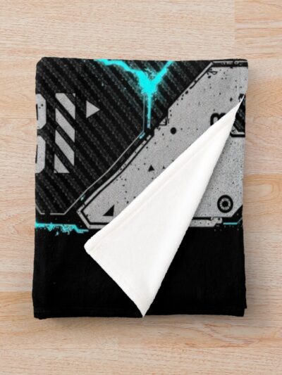 Alternative view of Industrial Number Eight Techwear Neon Throw Blanket