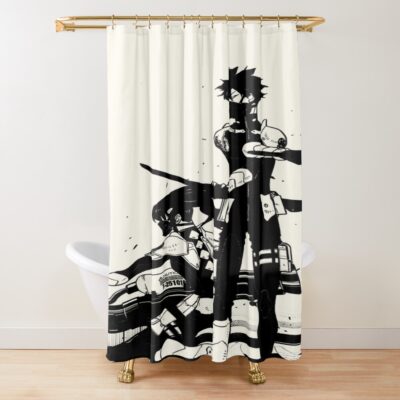 Kaiju No. 8 Hoshina Soshiro Mina Ashiro Shower Curtain