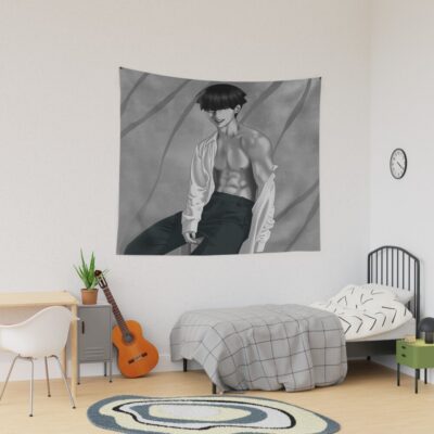 Kaiju No. 8 Captain Soshiro Hoshina Visits Photoshoot Tapestry