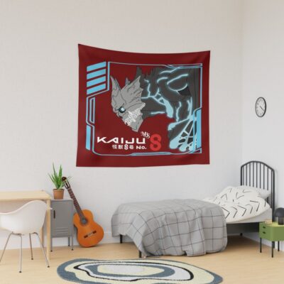 Anime Kaiju 8 Silhouette Design Tapestry