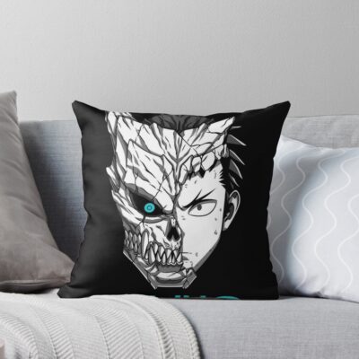 Kaiju No. 8 Kafka Hibino Half Kaiju Face Throw Pillow