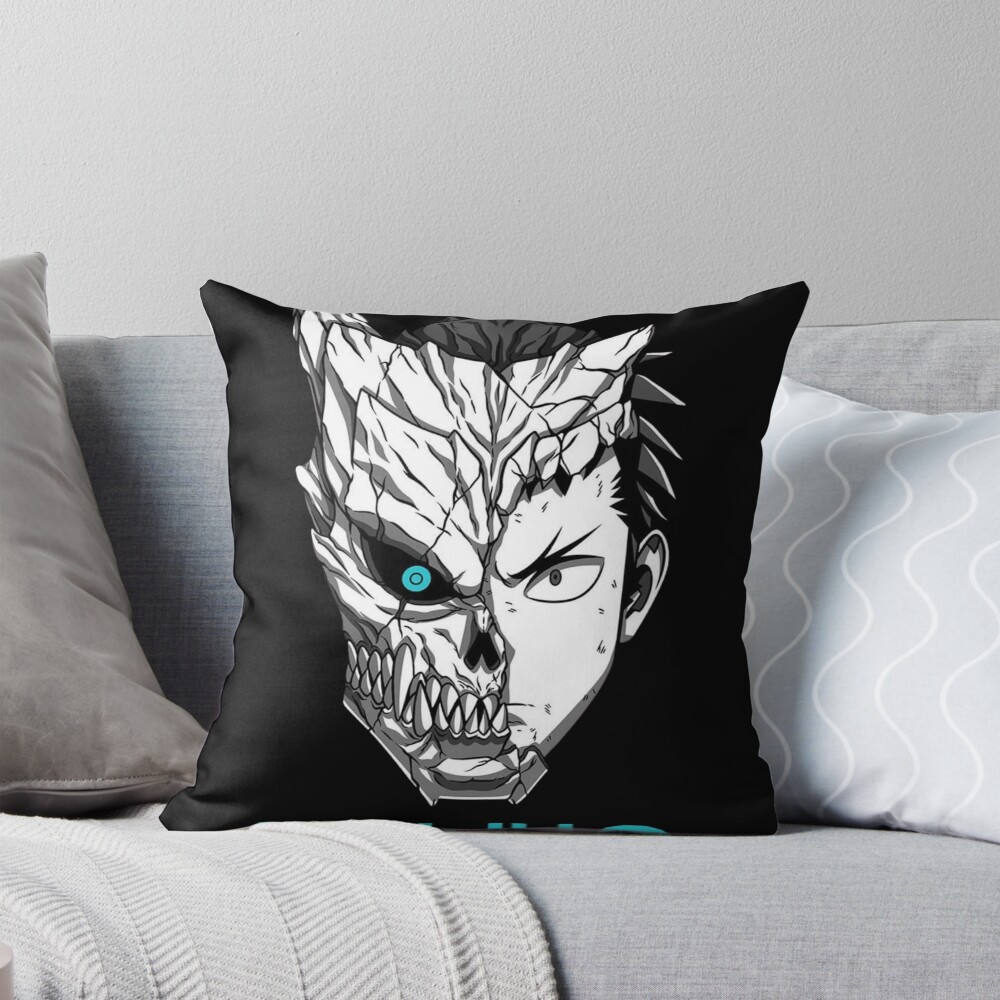 Kaiju No. 8 Kafka Hibino Half Kaiju Face Throw Pillow