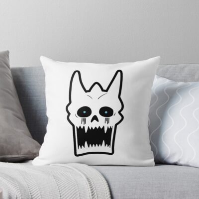 Kaiju 8 Chibi Monster Face Throw Pillow