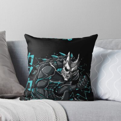 Full Body Kaiju No 8 Action Graphic Kafka Hibino Throw Pillow